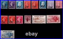 15 Timbres France Neuf Année Complète 1926 N° 217 à n° 232