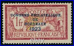 182 avec Charnière propre Congrès Bordeaux 1923 ref DR44