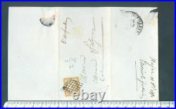 1849-1850 N°1 Cérès 10c. Bistre-jaune, sur lettre-pli Najac (Aveyron) cad 1851