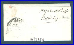 1849-1850 N°1 Cérès 10c. Bistre-jaune, sur lettre-pli Najac (Aveyron) cad 1851