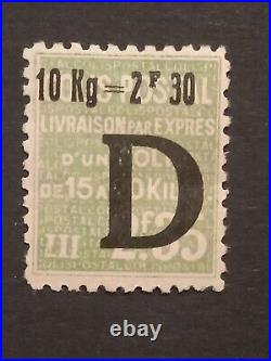 4 timbres France colis postaux surcharge D 1938 yt 160 à 163 neufs XX /X