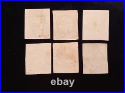 6 timbres France classique 1850 Ceres yt 3 oblitérés TB un signé Brun