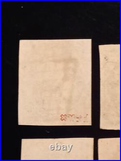 6 timbres France classique 1850 Ceres yt 3 oblitérés TB un signé Brun