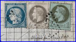 Affranchissement Mixte Tricolore Septembre 1871 YT 25 + 27B + 37 s/ Lettre TOURS