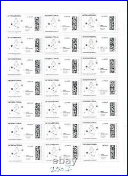 Affranchissement Monde entier 21 timbres Lettre Prioritaire 250 gr