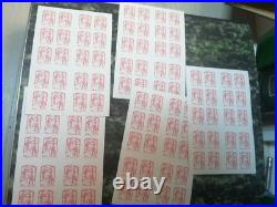 Affranchissement TVP 100 timbres 20g prioritaire marianne Faciale 143euros