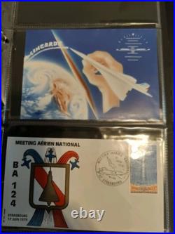 Album de 104 Enveloppes 1er jour aérospatiale, Aviation, Ballon, Aéronautique