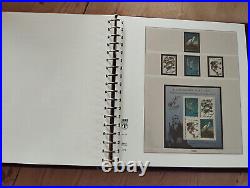Album timbre Lindner Rouge avec étui Années 1990 à 1997 Bon état général complet