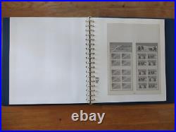 Album timbre Lindner bleu sans étui pour carnet Année 1986-2005 Bon état complet
