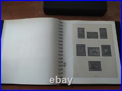 Album timbre Lindner noir avec étui Années 1960 à 1974 Bon état complet