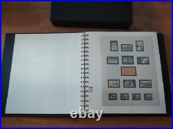 Album timbre Lindner noir avec étui Années 1984 à 1991 Bon état complet