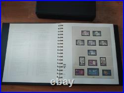 Album timbre Lindner noir avec étui Années 1984 à 1991 Bon état complet