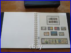 Album timbre Lindner noir avec étui Années 1991 à 1997 Bon état complet