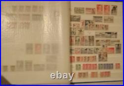 Album timbres bleu pages blanches + timbres neufs/ de 1900 à 1956