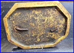 Anquetil Boite A Timbres Bronze Dore Decor De Souris+livres Xixème