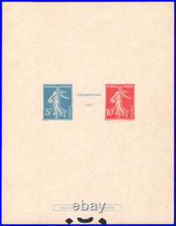 BF2 Bloc Strasbourg 1927 l'Épreuve de Luxe TB très lég. Retaillé Cert Brun R+