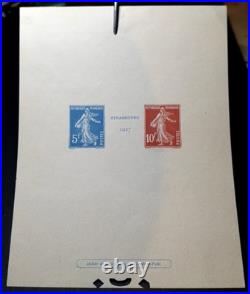 BF2 Bloc Strasbourg 1927 l'Épreuve de Luxe TB très lég. Retaillé Cert Brun R+