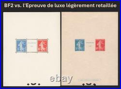 BF2 Bloc Strasbourg 1927 l'Épreuve de Luxe TB très lég. Retaillé Cert Brun R+