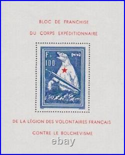 BLOC N°1 FEUILLET L'OURS 100 francs LVF N Signé Brun et Calves