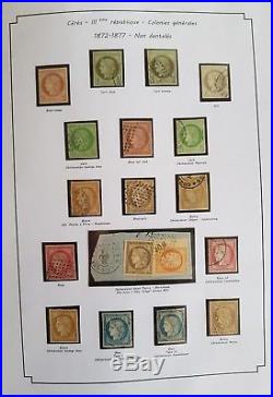 Belle collection des timbres Cérès IIIème république avec colonies générales
