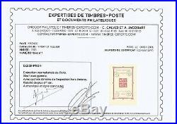 Bloc 1 Paris 1925 neuf sans ch. 4 ob expo 3000 retaillé certif. CALVES