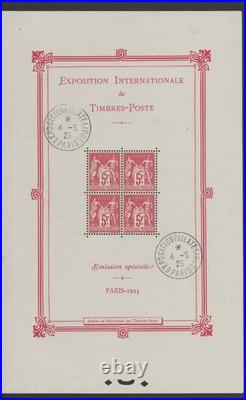 Bloc Feuillet N° 1 Exposition Internationale De Timbres Poste Paris 1925 (°)