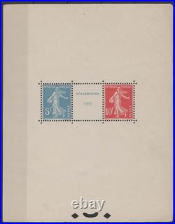 Bloc Feuillet N°2 Exposition de Strasbourg 1927 neuf  Cote 3600 à 15%