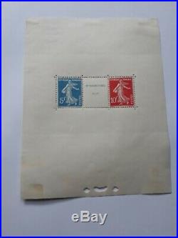 Bloc timbres N°2 Strasbourg 1927 Neuf (trace de charnière, voir scan)