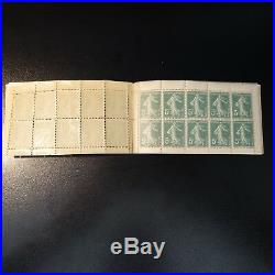 CARNET 137-C 3 / 40 TIMBRES SEMEUSE N°137 5 cts VERT NEUF LUXE MNH