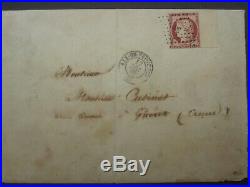 CERES N° 6 Franc Carmin sur lettre avec Grand bord de feuille, signée Calves