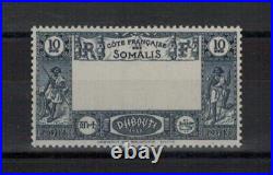 COTE DES SOMALIS. N° 168 a. 10 F CENTRE OMIS. NEUF. SUPERBE