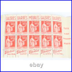 Carnet Ancien N°283-c61 Timbres De France Neufs Type Paix Cote 520 Rare