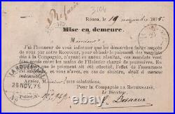 Carte Postale Recommandee De Rouen A Destination De Laissac + Retour