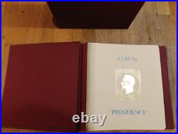 Classeur pour timbre reliure Pega luxe bordeaux Ceres 035S + boitier super état