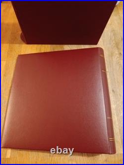 Classeur pour timbre reliure Pega luxe bordeaux Ceres 035S + boitier super état