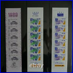 Collection carnets de timbres de France neufs en album Lindner, SUP