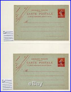 Collection d'entiers postaux des cours d'instructionTRES FORTE COTE, 9 scanns