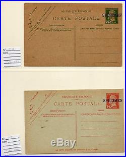Collection d'entiers postaux des cours d'instructionTRES FORTE COTE, 9 scanns