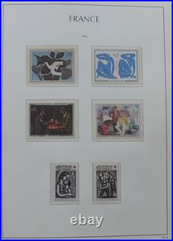 Collection de timbres de France neufs de 1960 à 1974 en album Leuchtturm