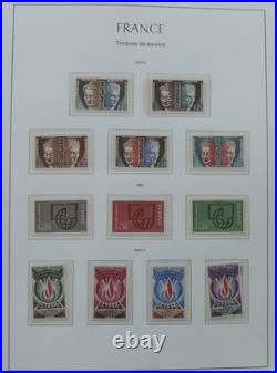 Collection de timbres de France neufs de 1960 à 1974 en album Leuchtturm