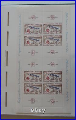 Collection de timbres de France neufs de 1960 à 1974 en album Leuchtturm