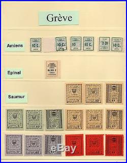 Collection des timbres de GREVE grosse cote a 25%, voir les scanns