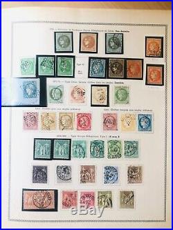 Collection timbres France 1849-1980 dt classiques n°5,6,33,44,242A, caisses, +++