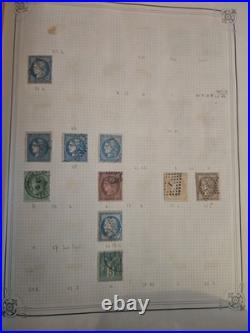 Collection timbres France Classiques Cérès Napoléon III Sage +100 timbres ancien
