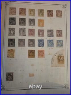Collection timbres France Classiques Cérès Napoléon III Sage +100 timbres ancien