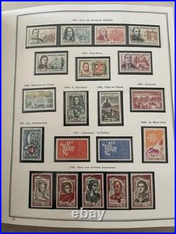 Collection timbres de France 1849 -1986 divers planches postes en album Cérès