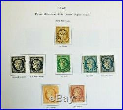 Collection timbres de France 1849 à 1945 dt n°1à6, 33x2, bordeaux, célébrités ++