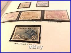Collection timbres de France 1849 à 1979 dt 1à6,9x2,33,182,188A, 321, caisses