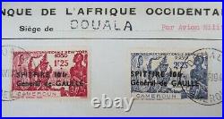 Colonies Cameroun N°245/246 (spitfire) Sur Lettre Signée Calves Superbe
