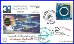Concorde Air France Pli Avec Timbre Eclipse 11 Aout 1999 Signe Cdb J. Prunin